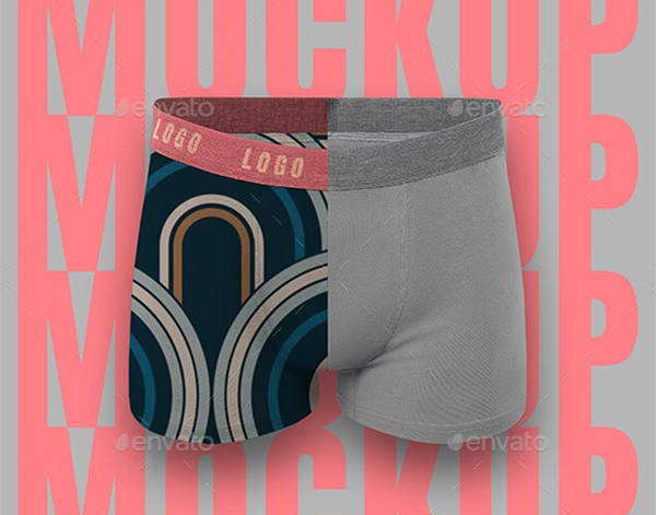 Boxer Briefs Underwear Mock-up