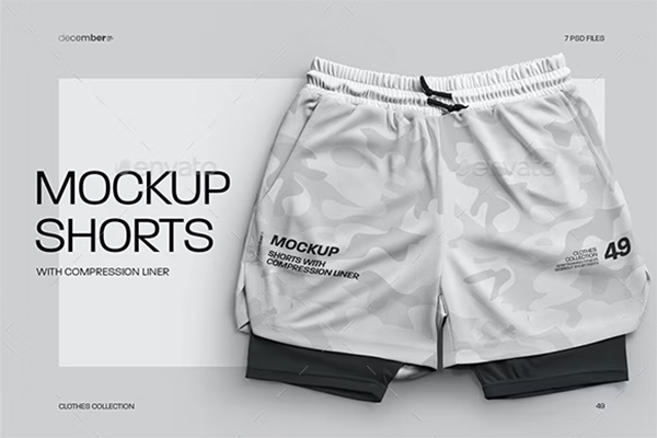 Mockups Shorts with Compression Liner