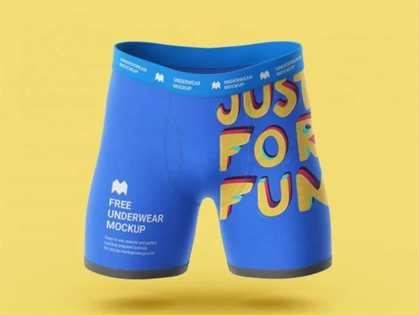 Free PSD Boxer Briefs Men’s Mockup