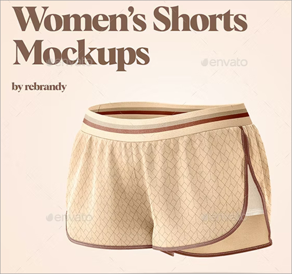 Boxer Women's Shorts Mockup