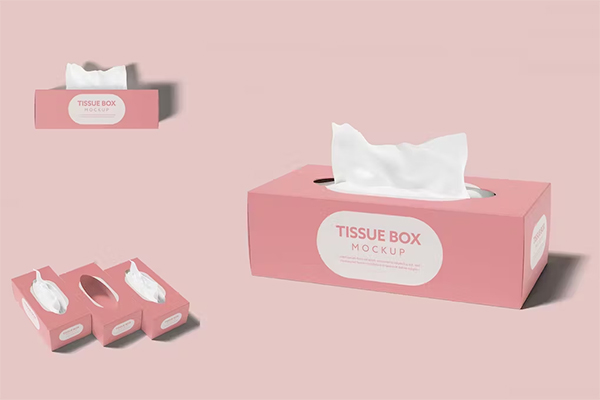 Tissue Box Mockup Graphic Template