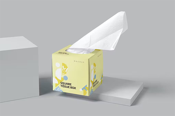 Square Tissue Box PSD Mockups