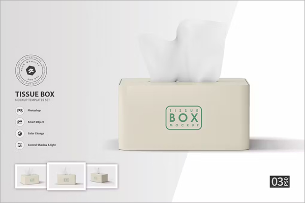 Tissue Box Mockup Templates