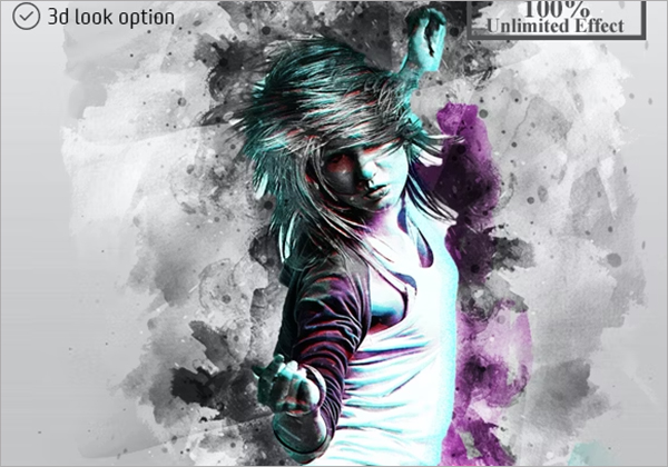 3D Flex Photoshop Action