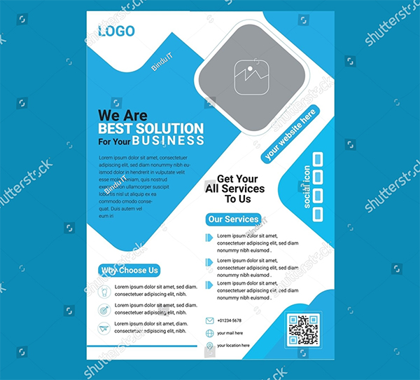 Business Solution Vector Flyer Design