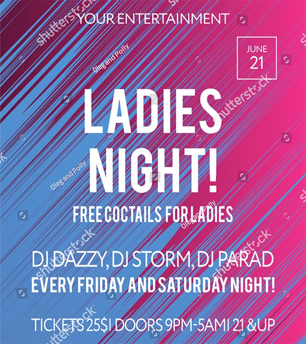 Silent Night Club Vector Flyer Design
