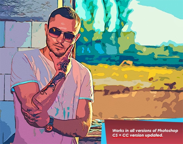 Soft Oil Cartoon Photoshop Action Soft Oil Cartoon Photoshop Action