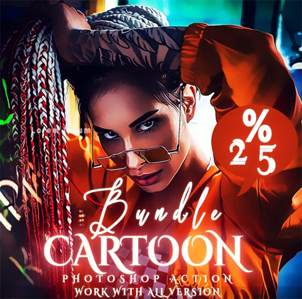 Bundle Cartoon Painting Photoshop Actions