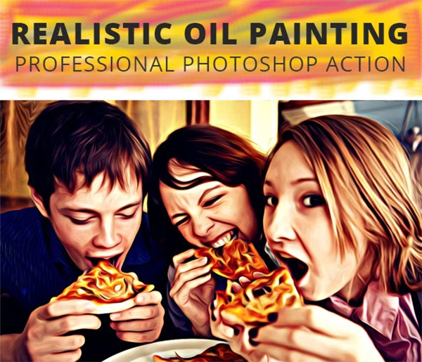 Realistic Pro Oil Painting PSD Action