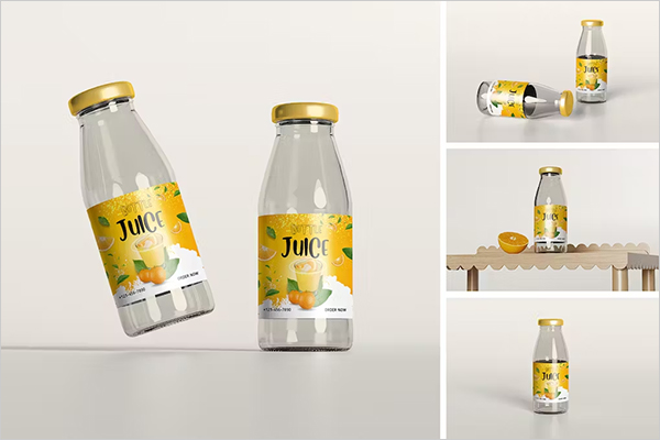 Juice Bottle Mockup Graphic Templates