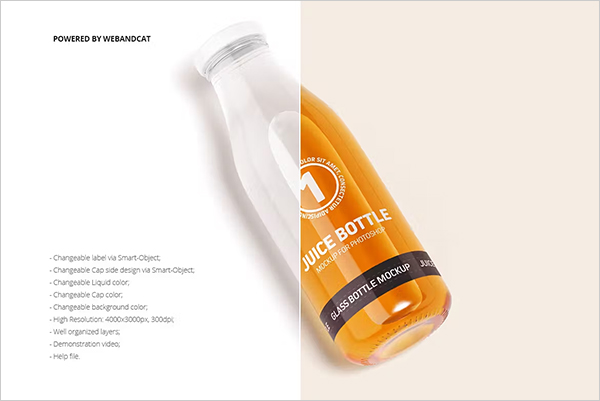 Juice & Glass Bottle Mock-up