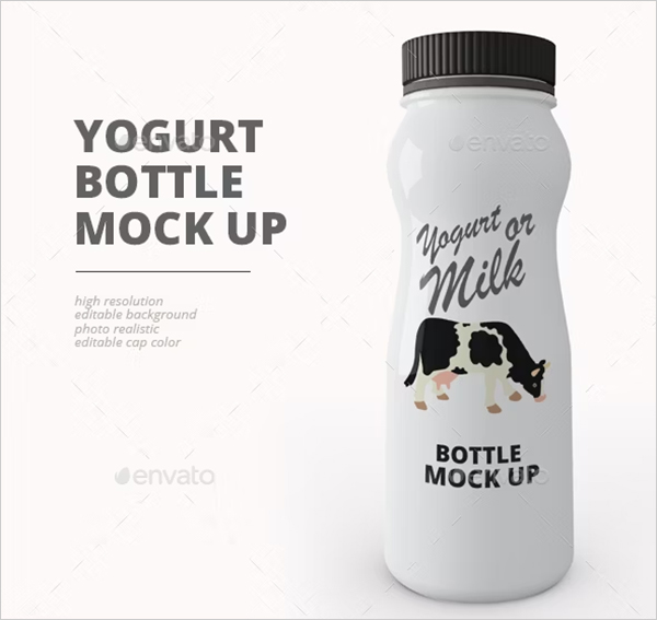 Yogurt Bottle Mockup