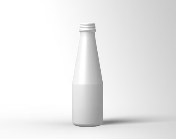 Free PSD Plastic Milk Bottle Mockup