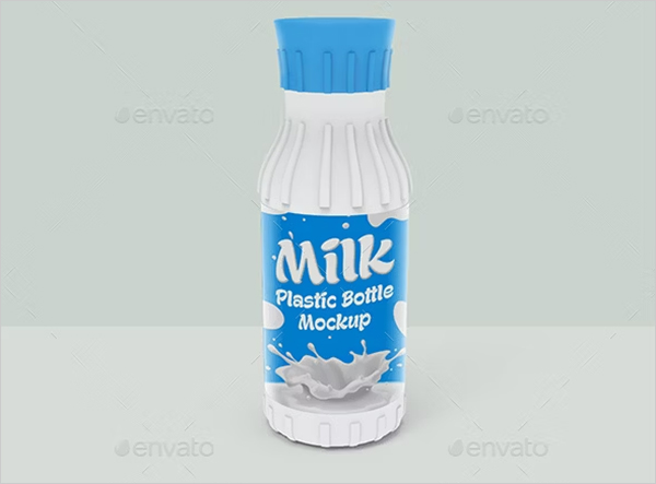 Milk Plastic Bottle Mockups