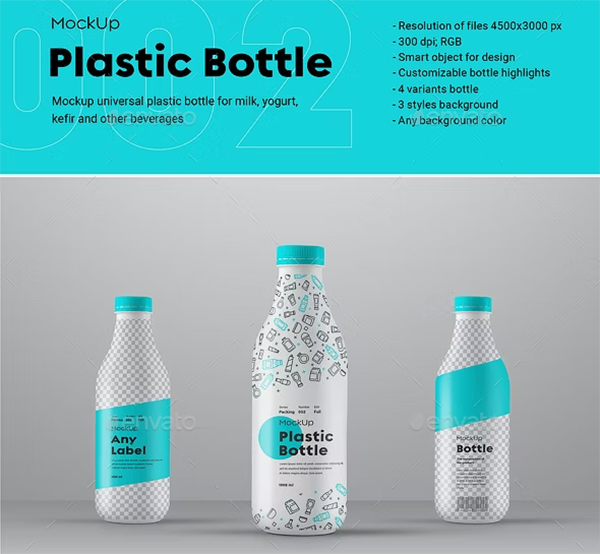 Big Plastic Bottle Series Mockups