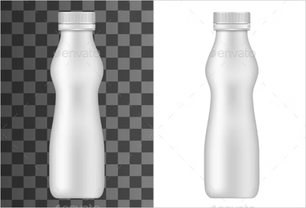 Plastic Bottle Vector Realistic Mockup