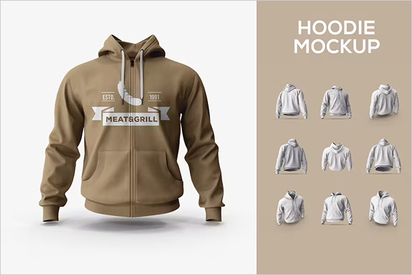 Men's Hoodie Product Mockups