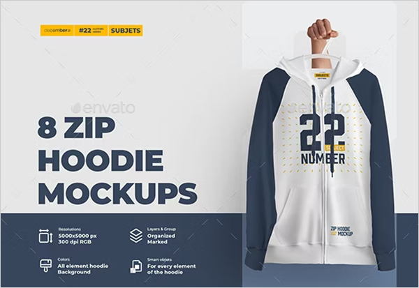 Zip Hoodie Mockups