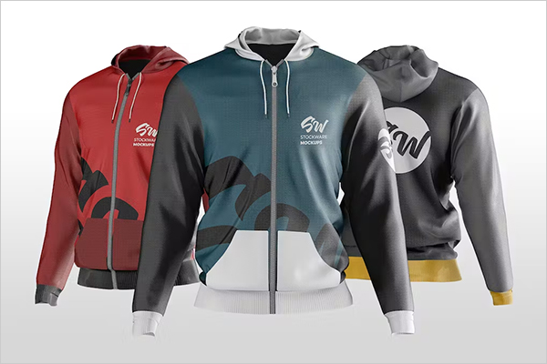 Zipper Hoodie Mockup Design