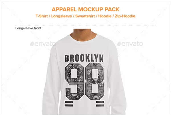 T-Shirt Longsleeve Sweatshirt Hoodie Mockup