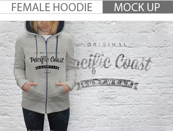 Female Hoodie MockUp
