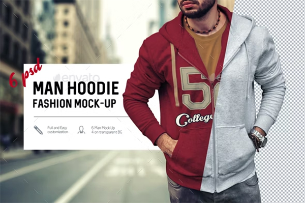 Man Hoodie Fashion Mock-Up