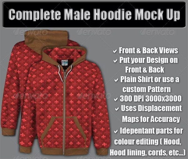 Complete Male Hoodie MockUp