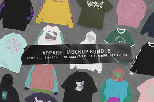 Realistic Apparel Mockup Bundle