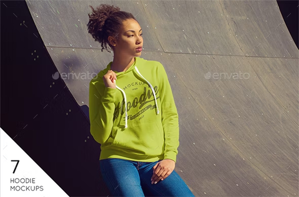 Female Hoodie Mockup Template