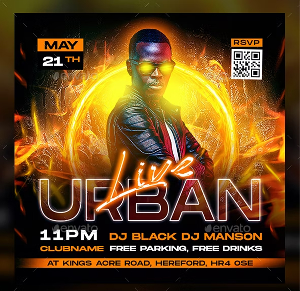 Urban Party Flyer Design Urban Party Flyer Design
