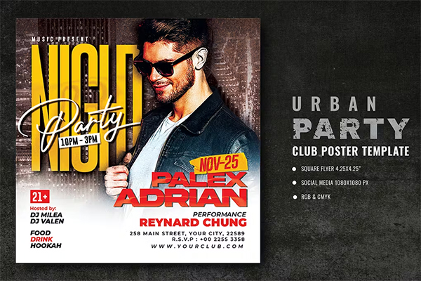 Urban Club Party Flyer Template Urban Club Party Flyer Template