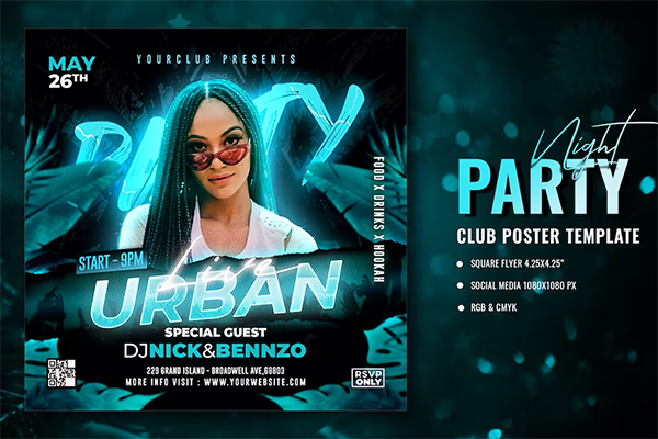 Urban Party Club Flyer Graphic Templates Urban Party Club Flyer Graphic Templates