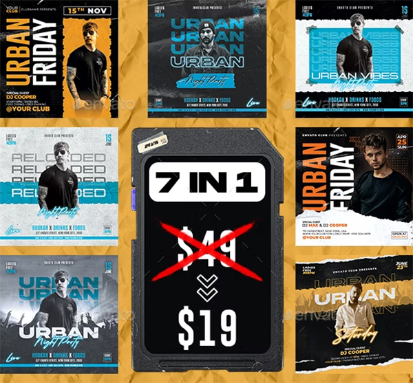 Urban Party Flyer Bundle Urban Party Flyer Bundle