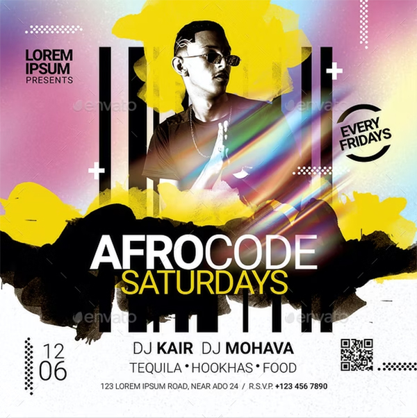 Urban Party Flyer PSD Template Urban Party Flyer PSD Template