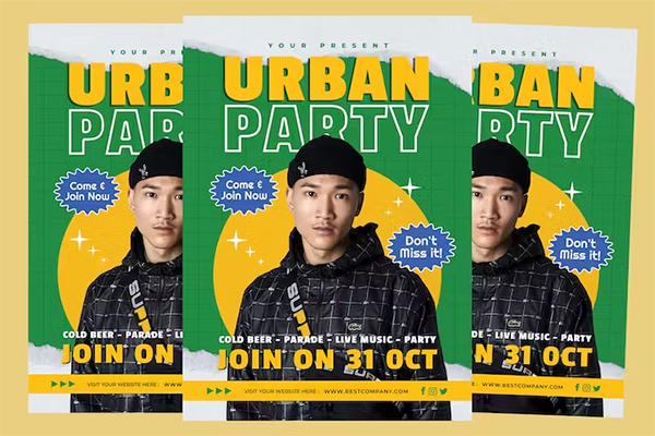 Urban Night Party Flyers Urban Night Party Flyers