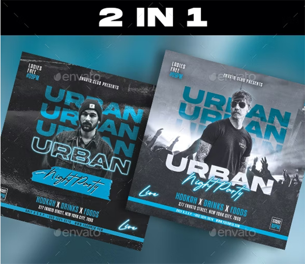 Urban Night Club Flyer Bundle Urban Night Club Flyer Bundle
