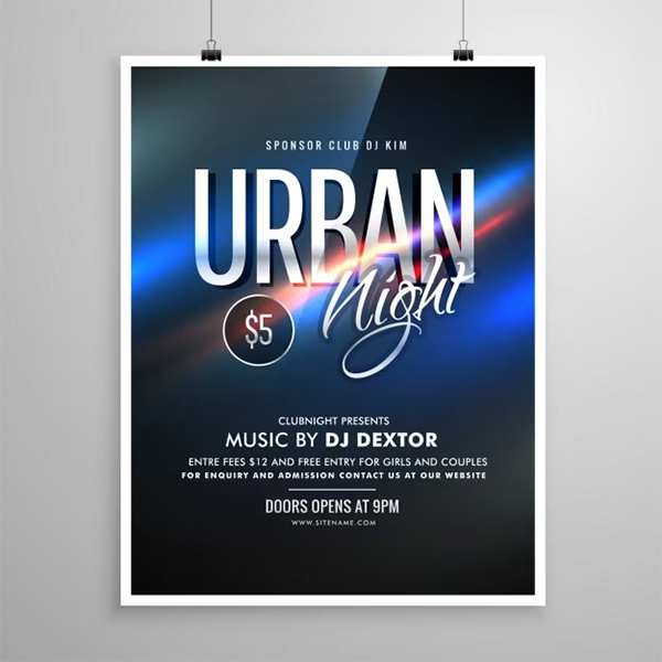 Urban Night Club Free PSD Flyer Urban Night Club Free PSD Flyer
