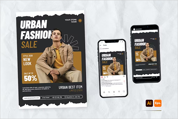Urban Fashion Flyer Set