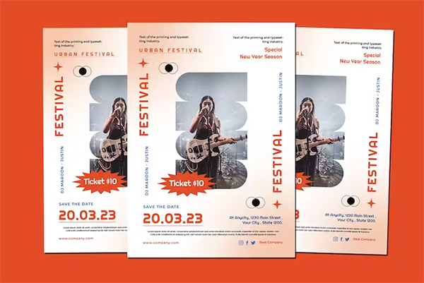 Urban Festival Flyer Print Templates