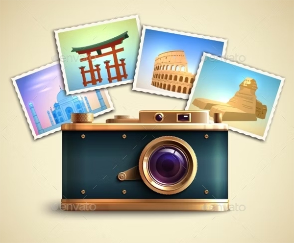 Travel Photo Background Template
