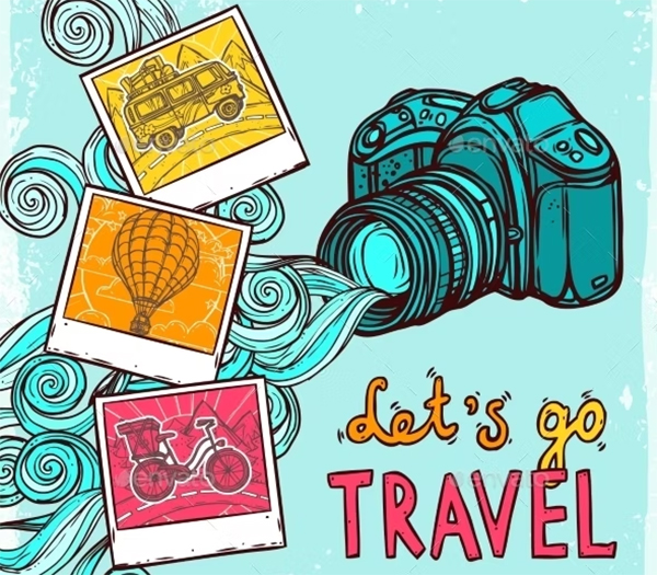 Vacation Photo Background Design