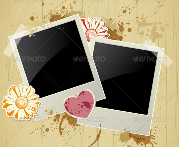 Photo Frame Grunge Background Template