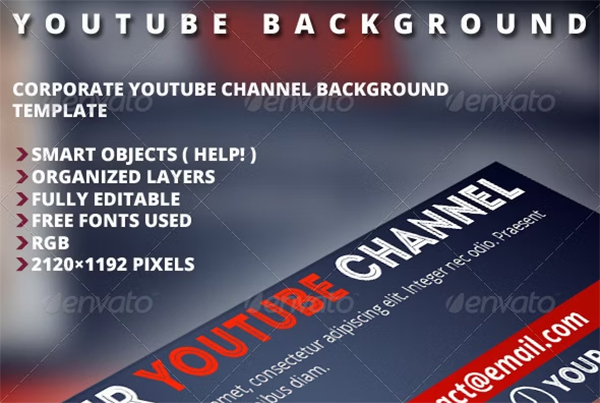 Youtube Background Photoshop Template Youtube Background Photoshop Template