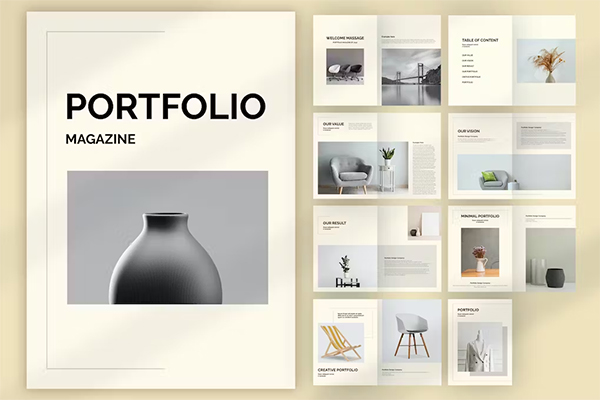 Portfolio Magazine Layout Template