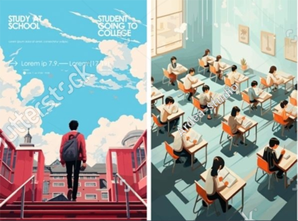 University College Vector Magazine Template