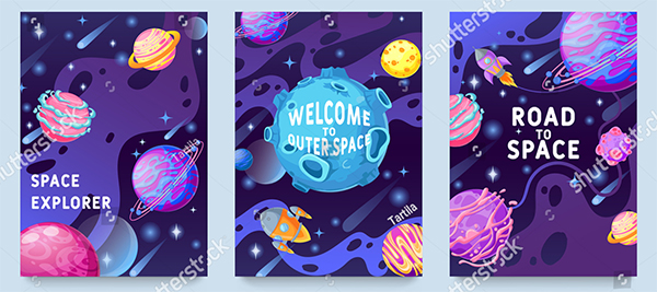 Fantasy Planets Kids Magazine Template