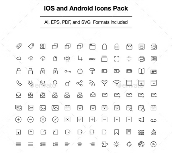 IOS and Android Vector Icons
