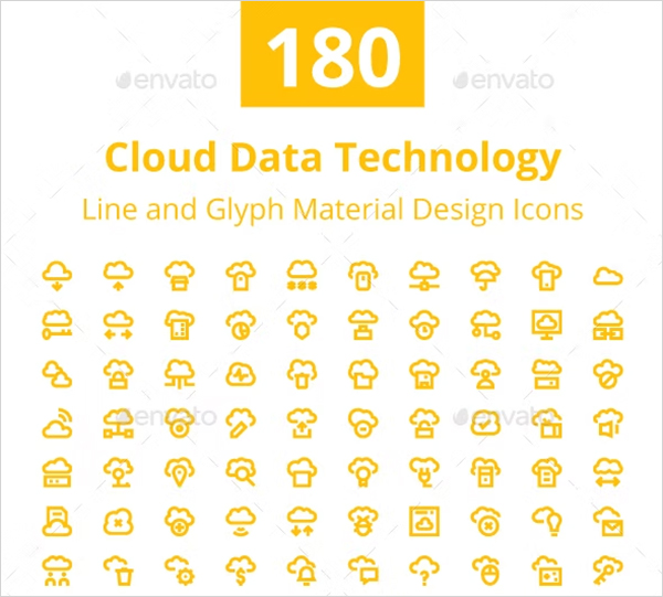 Cloud Data Technology Icons