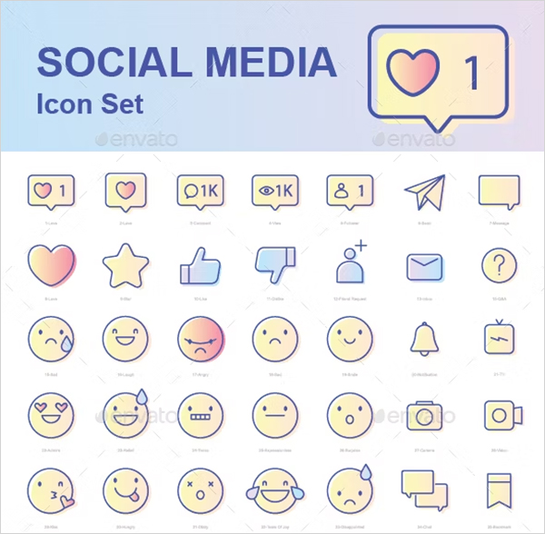 Android Social Media Icon Set