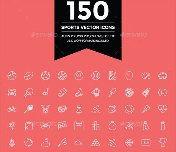 Android Sports Vector Icons Template